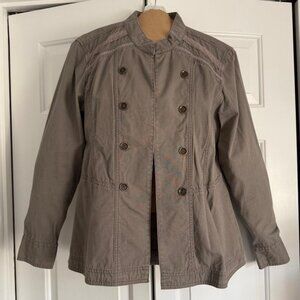 Maurices Light Grey Utility Jacket with Open Front | XL